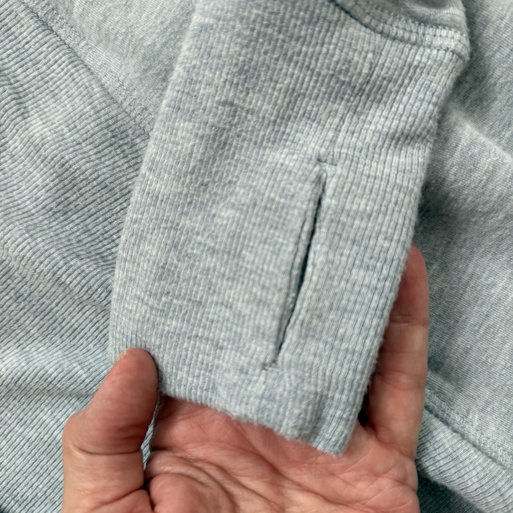 Athleta Womens Gray Heather Long Sleeve Open Front Cardigan Sweater Small - Picture 4 of 13